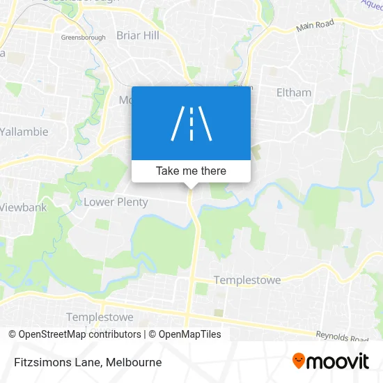 Mapa Fitzsimons Lane