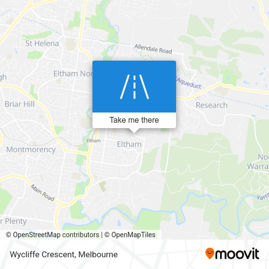 Wycliffe Crescent map