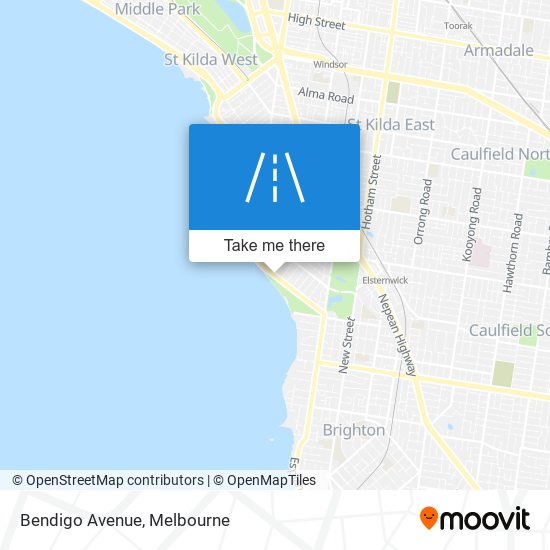 Mapa Bendigo Avenue