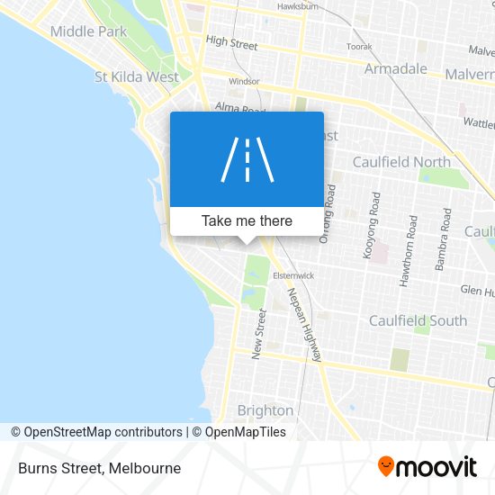 Burns Street map