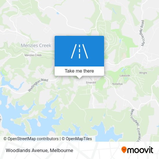 Woodlands Avenue map