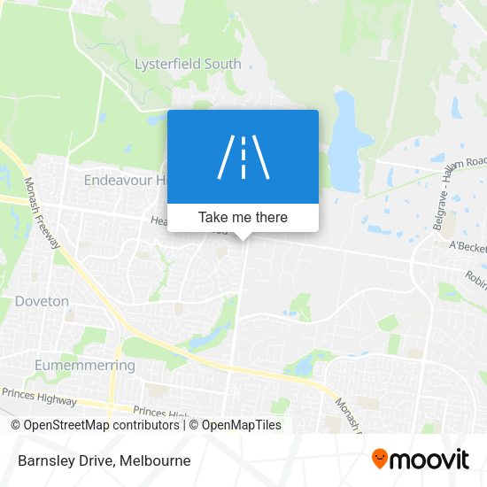 Barnsley Drive map