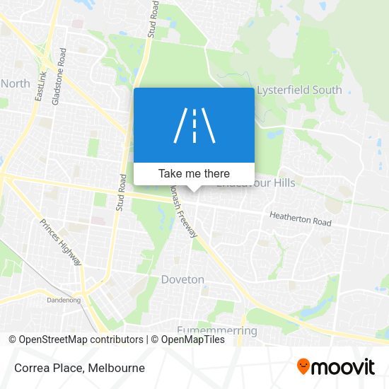 Correa Place map