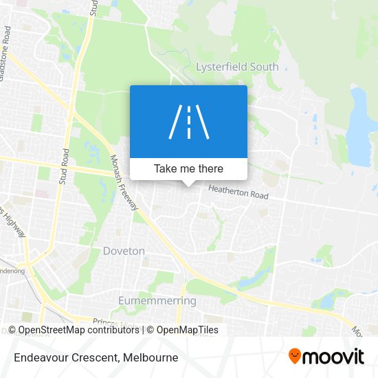 Endeavour Crescent map