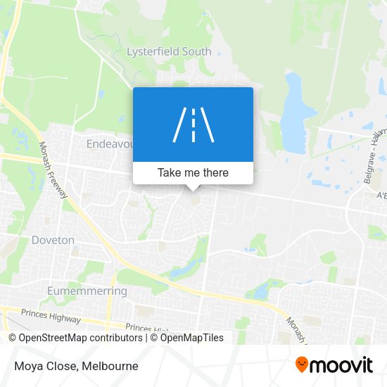 Moya Close map