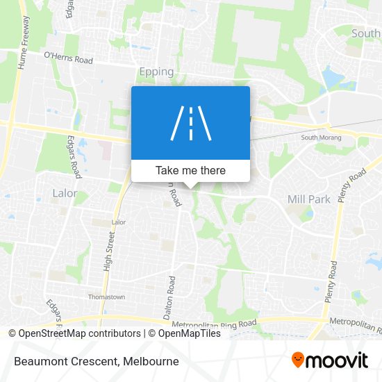 Beaumont Crescent map