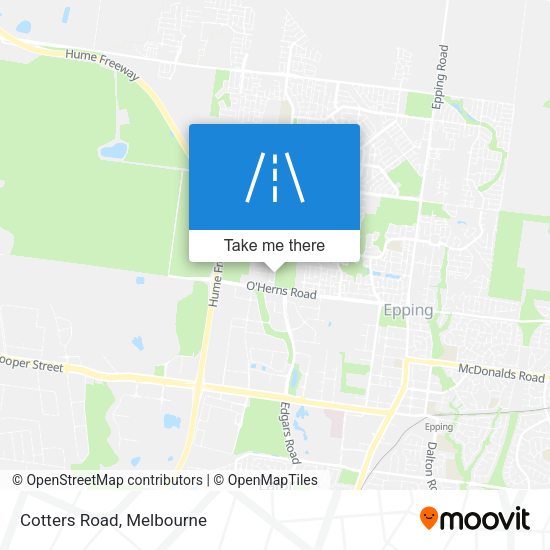 Cotters Road map