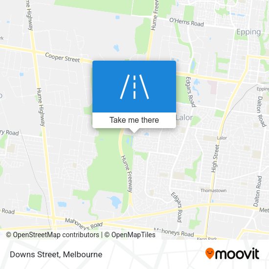 Downs Street map
