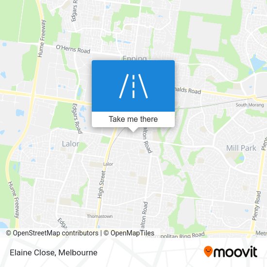 Elaine Close map