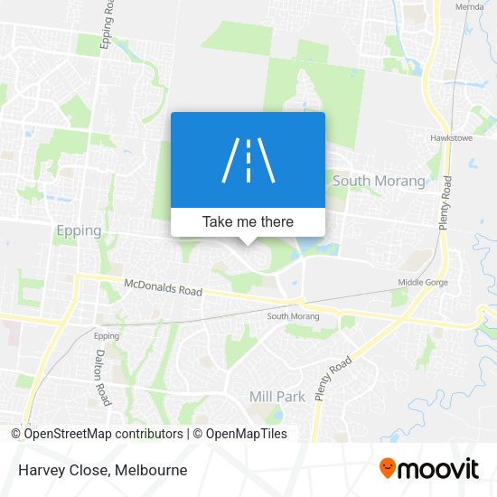 Harvey Close map