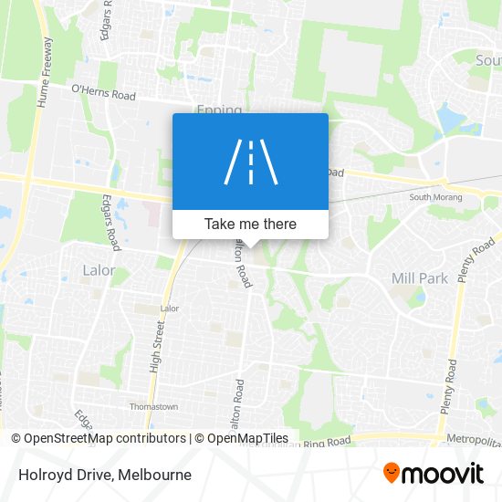 Mapa Holroyd Drive