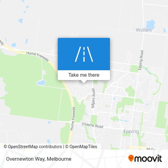 Overnewton Way map