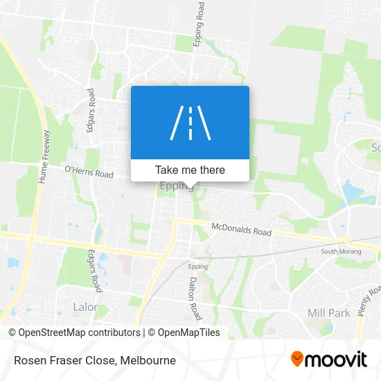 Mapa Rosen Fraser Close