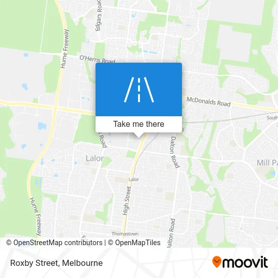 Mapa Roxby Street