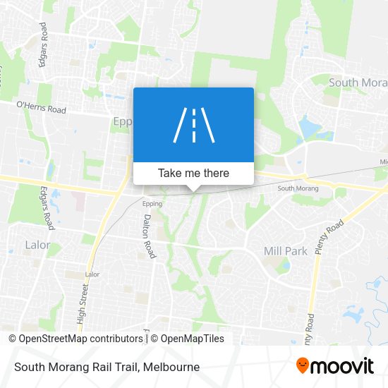 South Morang Rail Trail map