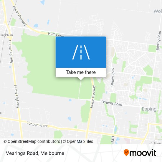 Vearings Road map