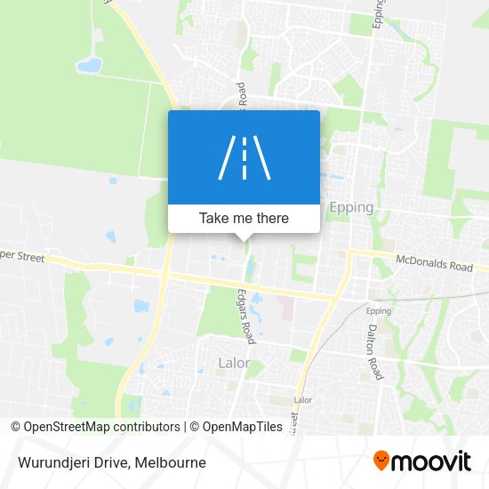 Wurundjeri Drive map