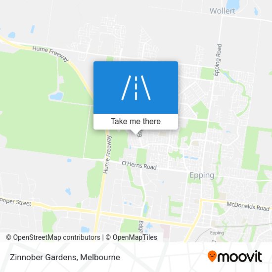 Zinnober Gardens map