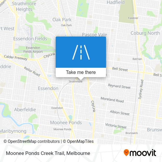 Moonee Ponds Creek Trail map