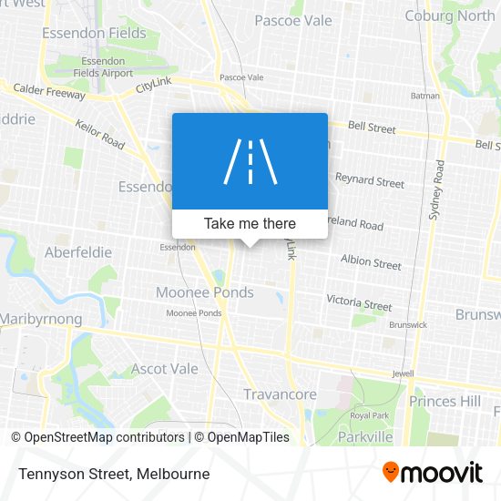 Tennyson Street map