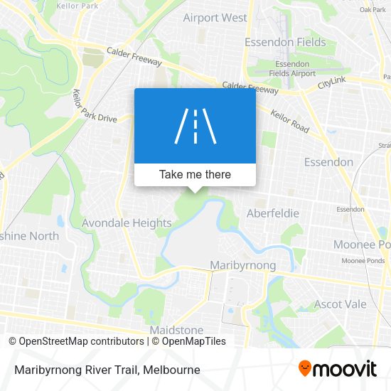 Maribyrnong River Trail map