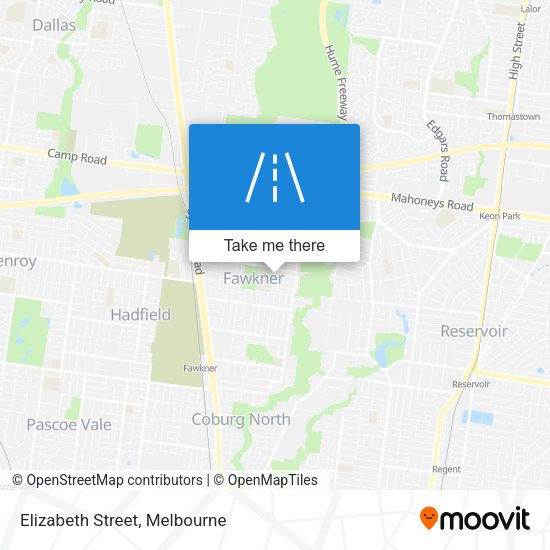 Elizabeth Street map