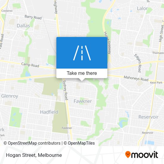 Hogan Street map