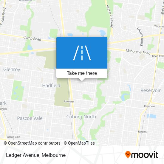 Ledger Avenue map