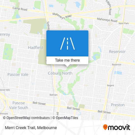 Merri Creek Trail map