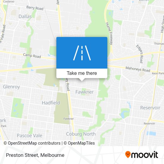 Preston Street map