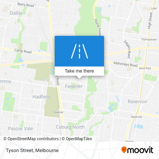 Tyson Street map