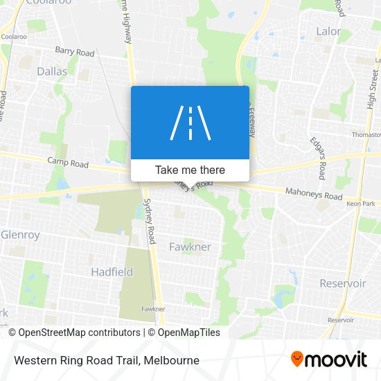 Western Ring Road Trail map