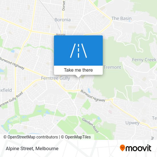 Alpine Street map