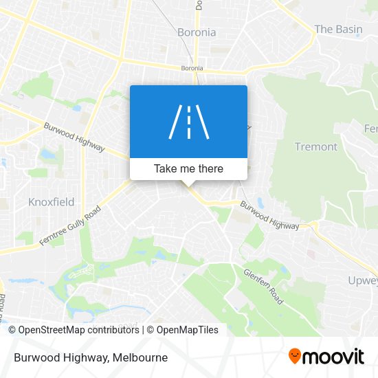 Burwood Highway map