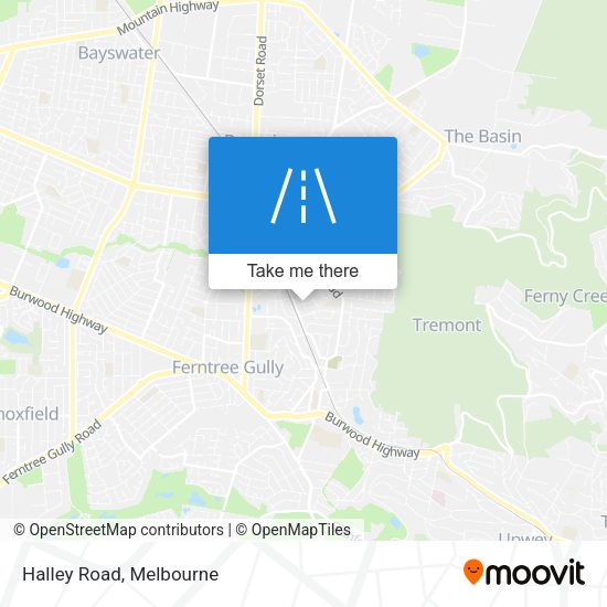 Halley Road map