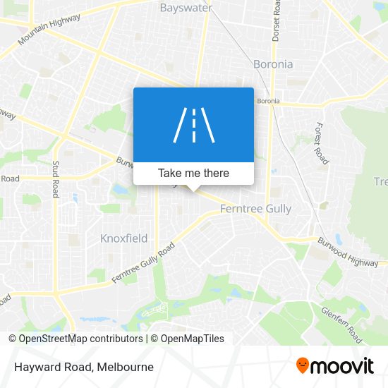 Hayward Road map