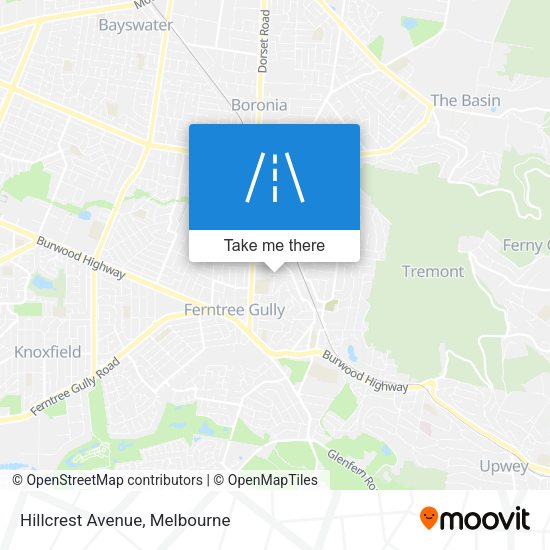 Hillcrest Avenue map