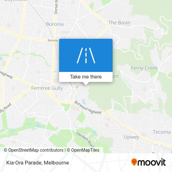 Kia-Ora Parade map
