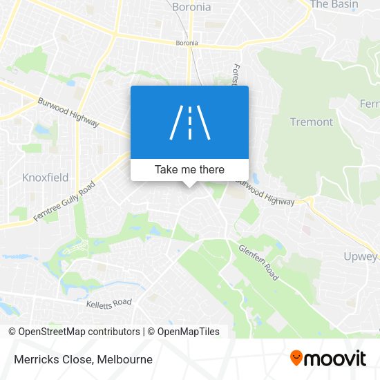 Merricks Close map