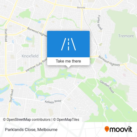 Parklands Close map