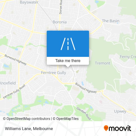 Williams Lane map