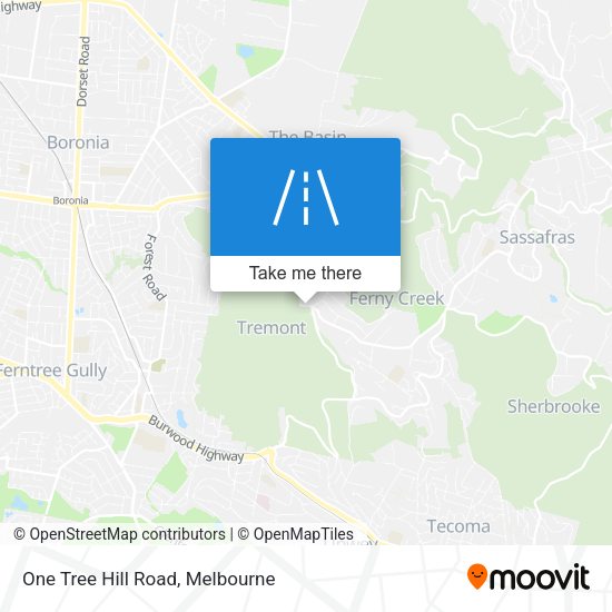 One Tree Hill Road map