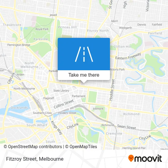 Mapa Fitzroy Street