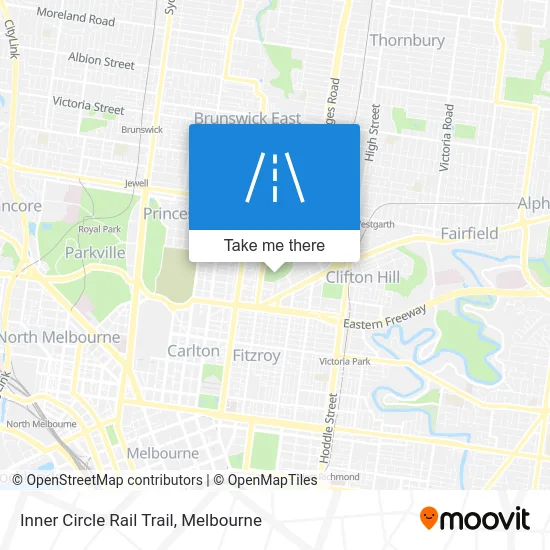 Mapa Inner Circle Rail Trail