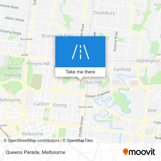 Queens Parade map