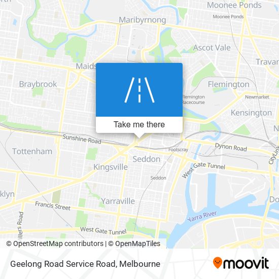 Geelong Road Service Road map