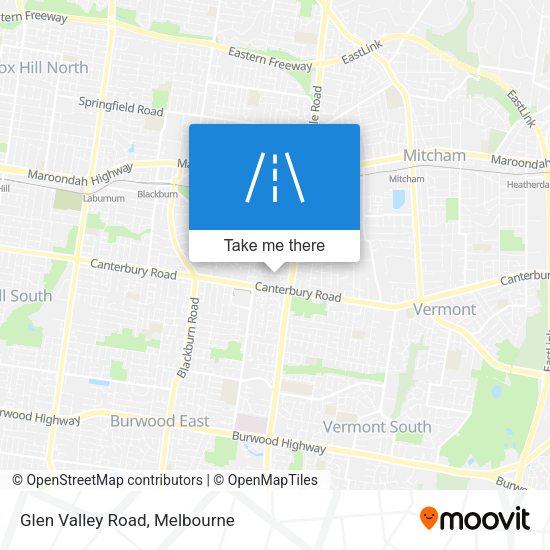 Glen Valley Road map