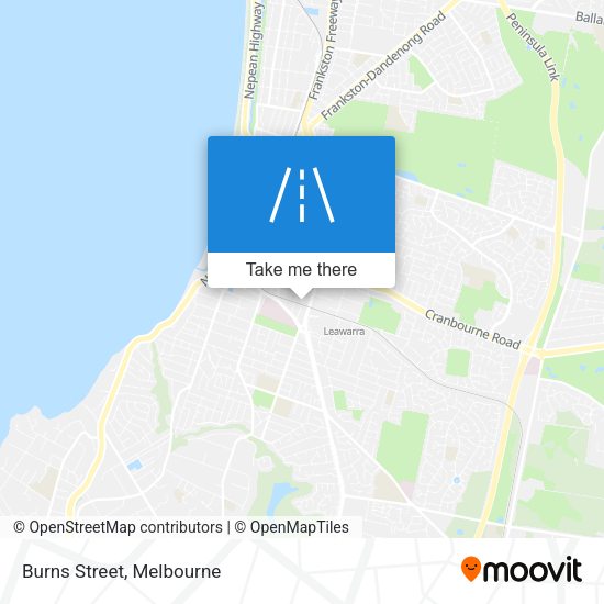 Burns Street map