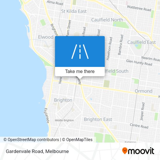 Gardenvale Road map