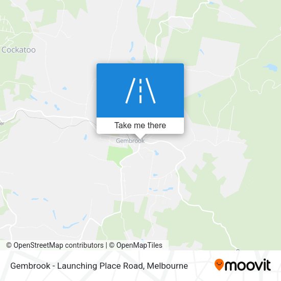 Gembrook - Launching Place Road map